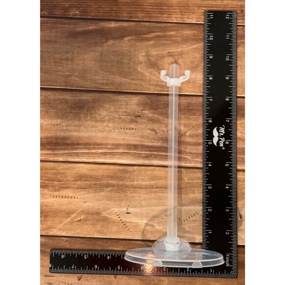 12 Adjustable Doll Stand Clear Mini Display Holder For Small Figurines & Dolls - Picture 2 of 3
